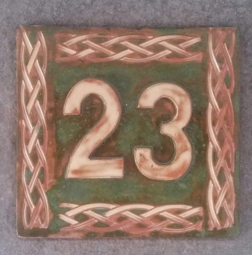 Ceramic House Number Tile